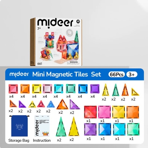 Mini klocki magnetyczne Mideer
