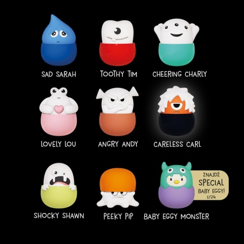 Mini lampki niespodzianki potowry Eggy's Mystery Lights Monsters