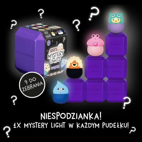 Mini lampki niespodzianki potowry Eggy's Mystery Lights Monsters - niespodzianka
