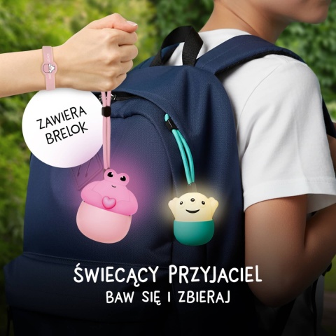 Mini lampki niespodzianki potowry Eggy's Mystery Lights Monsters - brelok
