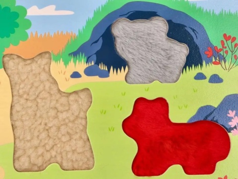 Puzzle dotykowe 3D Adam Toys układanka leśne zwierzęta - środek puzzli