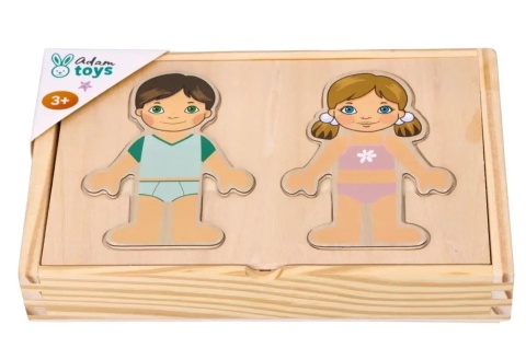 Drewniana ubieranka magnetyczna Adam Toys Dzieci świata - opakowanie