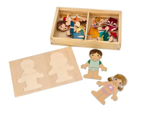 Drewniana ubieranka magnetyczna Adam Toys Dzieci świata - środek opakowania