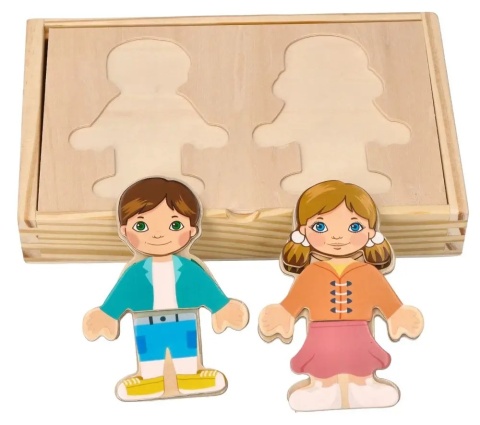 Drewniana ubieranka magnetyczna Adam Toys Dzieci świata - letni ubiór