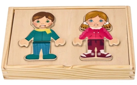 Drewniana ubieranka magnetyczna Adam Toys Dzieci świata - elegancki ubiór