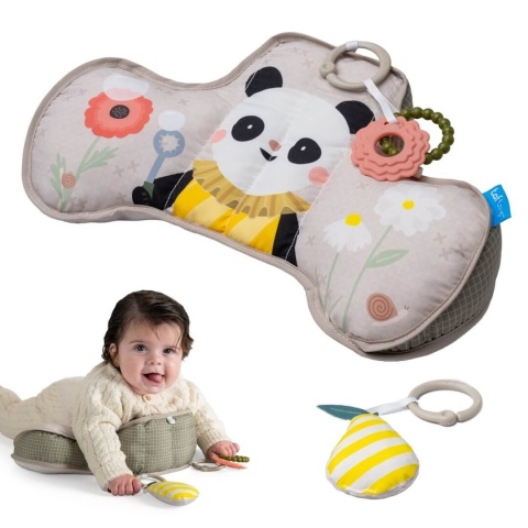 Ergonomiczna poduszka do zabawy na brzuszku Taf Toys panda - sensoryczne zawieszki