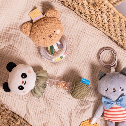 Deszczowa grzechotka Panda Taf Toys  - rodzaje