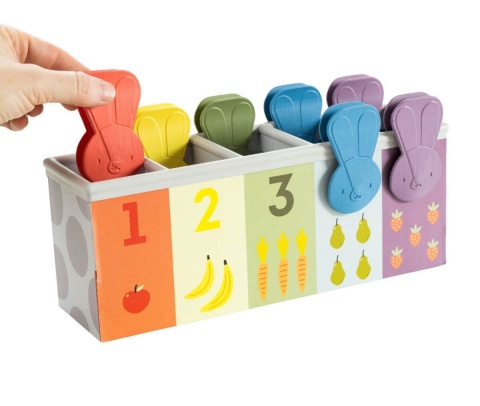 Zabawka edukacyjna z klipsami Taf Toys Królicza zabawa - chowanie