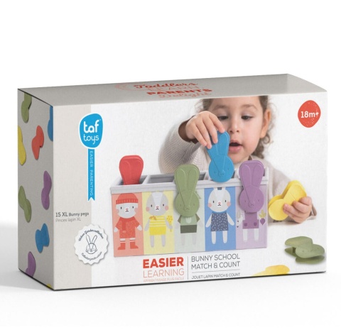 Zabawka edukacyjna z klipsami Taf Toys Królicza zabawa - opakowanie