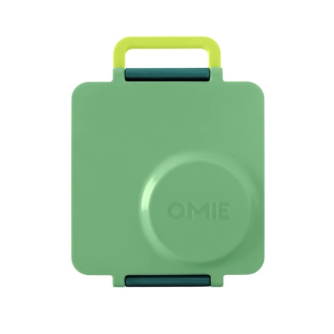 Zielony lunch box z termosem OMIE OMIEBOX Meadow - góra