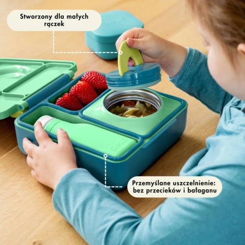 Zielony lunch box z termosem OMIE OMIEBOX Meadow - zalety