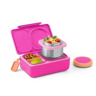 Różowy lunch box z termosem OMIE OMIEBOX UP Pop Pink