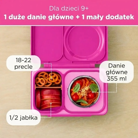 Różowy lunch box z termosem OMIE OMIEBOX UP Pop Pink - dla dzieci 9+