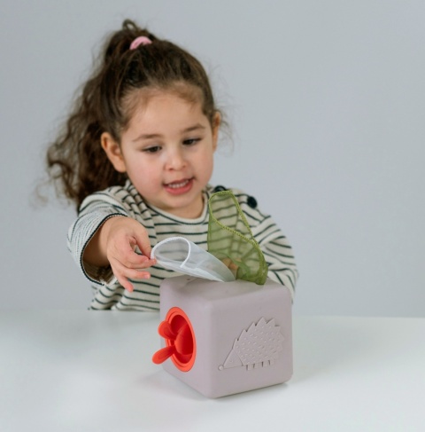 Pojemnik z wyskakującymi chusteczkami Taf Toys - zabawka interaktywna