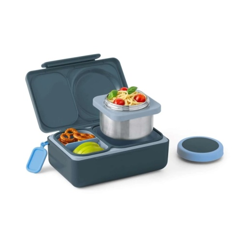 Szary lunch box z termosem OMIE OMIEBOX UP Graphite - środek
