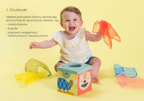 Magiczny Pojemnik Taf Toys zabawka edukacyjna - chusteczki