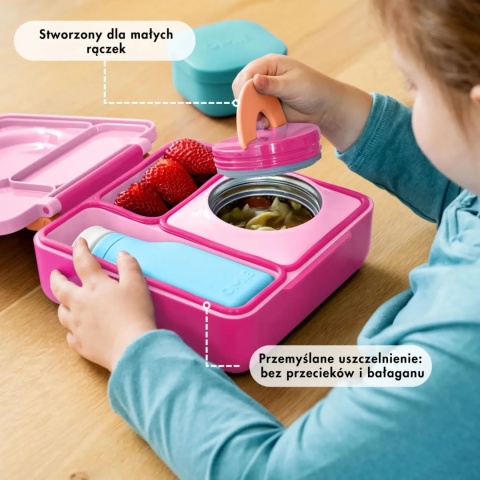 Różowy lunch box z termosem OMIE OMIEBOX Pixie Pink - zalety