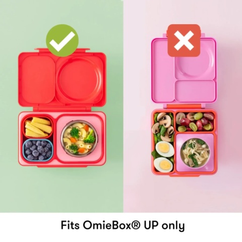 SzcSzczelne pojemniki do lunchu OMIE OMIEBOX UP DIP zielony i fioletowy - jak zapakować