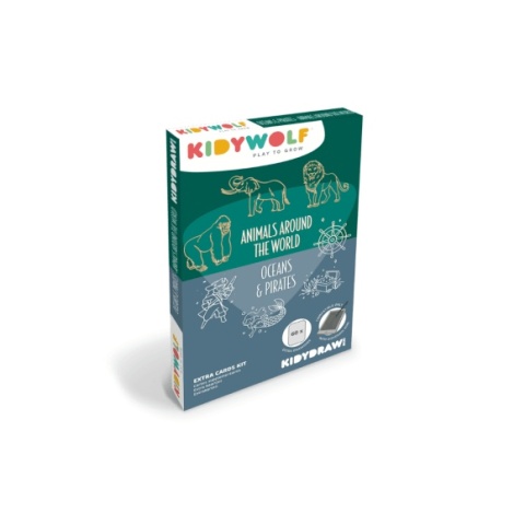 Wkład uzupełniający do tabletu Kidywolf Kidydraw Mini Zwierzęta z całego świata i ocean - opakowanie