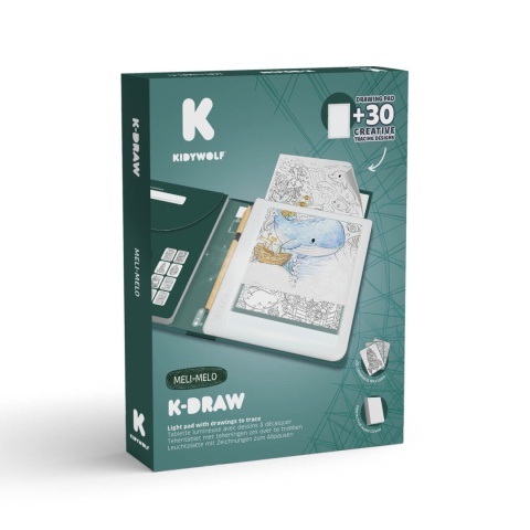 Tablet rysunkowy podświetlay Kidywolf K-Draw PAD10 świat wyobraźni - opakowanie