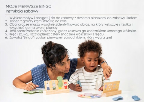 Moje Pierwsze Bingo Królik Taf Toys Edukacyjna Gra dla Dzieci - instrukcja