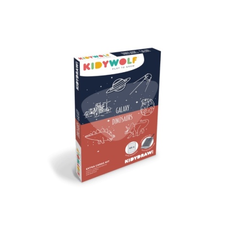 Wkład uzupełniający do tabletu Kidywolf Kidydraw Mini Dinozaury i Kosmos - opakowanie