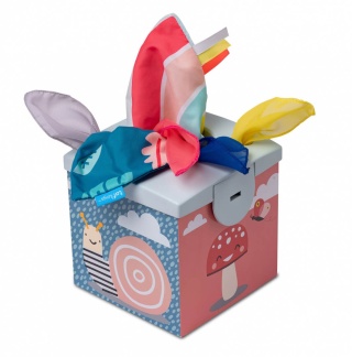 Sensoryczne pudełko na chusteczki Taf Toys zabawa i rozwój