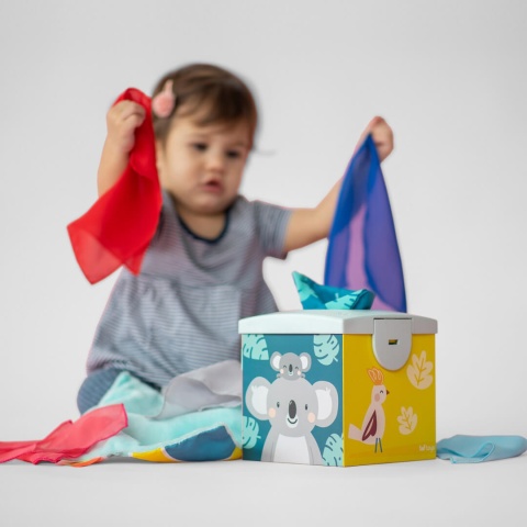 Sensoryczne pudełko na chusteczki Taf Toys zabawa i rozwój - ptaszek