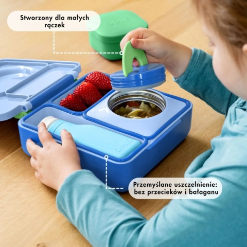 Jasnoniebieski lunch box z termosem OMIE OMIEBOX Sea Blue - opis
