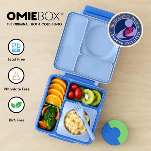 Jasnoniebieski lunch box z termosem OMIE OMIEBOX Sea Blue - zalety