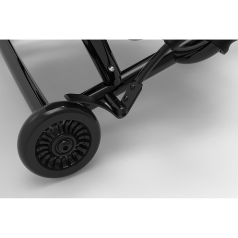 Czarny pojazd gokart napędzany nogami EzyRoller