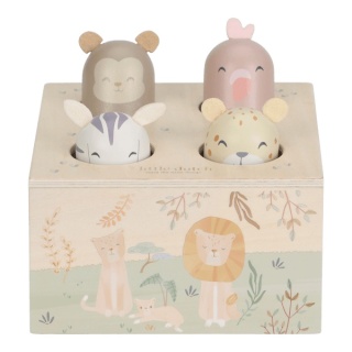 Drewniana zabawka pop-up Little Dutch Safari Friends