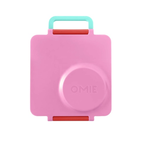 Różowy lunch box z termosem OMIE OMIEBOX Pink Berry - przód