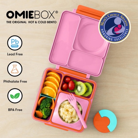 Różowy lunch box z termosem OMIE OMIEBOX Pink Berry - zalety