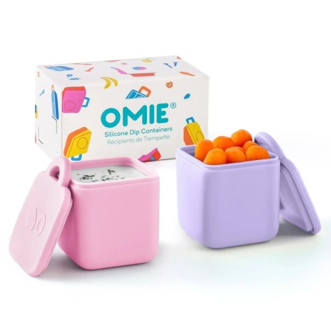 Szczelne pojemniczki do lunch boxa OMIE OmieDip Pink / Purple różowy i fioletowy - opakowanie