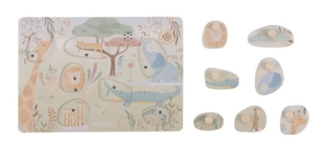 Puzzle dźwiękowe Little dutch Safari Friends - zestaw
