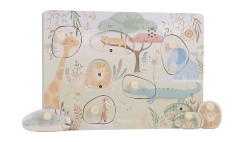 Puzzle dźwiękowe Little dutch Safari Friends