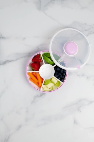 Fioletowy pojemnik na przekąski GoBe Snack Spinner Taro Purple