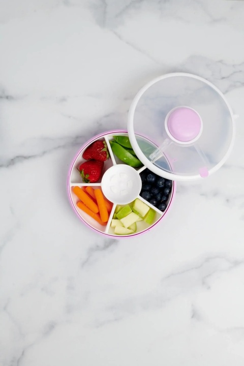 Fioletowy pojemnik na przekąski GoBe Snack Spinner Taro Purple