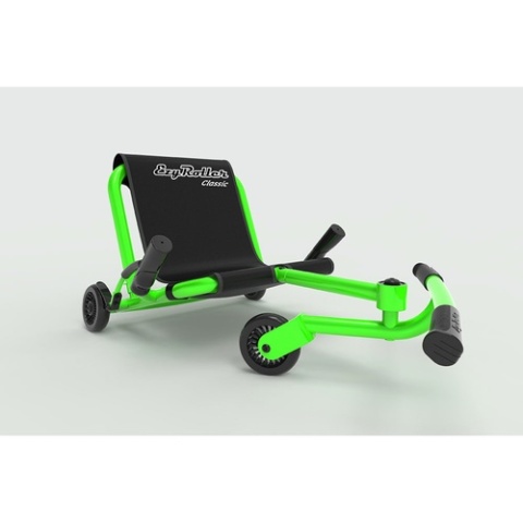Zielony pojazd gokart napędzany nogami EzyRoller