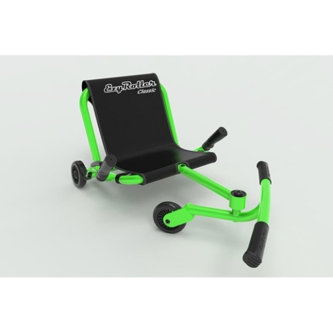 Zielony pojazd gokart napędzany nogami EzyRoller