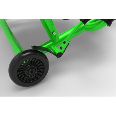 Zielony pojazd gokart napędzany nogami EzyRoller
