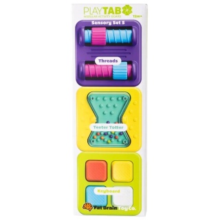 Sensoryczne kwadraty PlayTab Fat Brain Toys Co zestaw 5 z Nakrętkami
