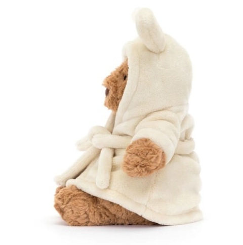 Pluszak Miś Bartłomiej w szlafroku Jellycat - bok