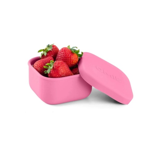 Pojemnik na przekąski OMIE OMIESNACK Pink różowy - otwarty