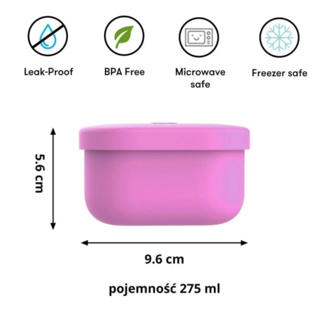 Pojemnik na przekąski OMIE OMIESNACK Pink różowy - wymiar