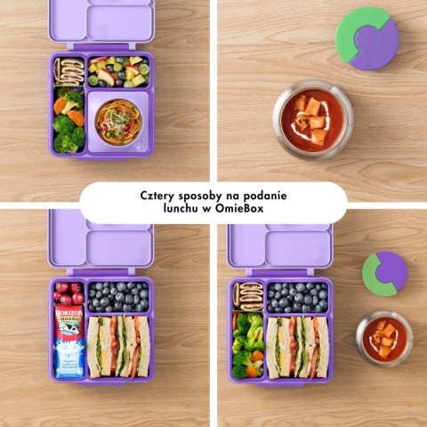 Fioletowy lunch box z termosem OMIE OMIEBOX Lilac Purple - zalety