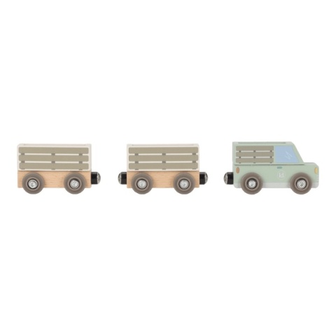 Pociąg z torami Little Dutch Safari Friends - wagoniki