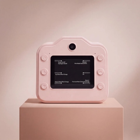 Różowy aparat natychmiastowy dla dzieci KidLupe KidSnap pink - ekran