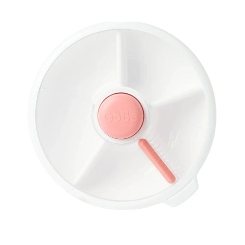 Koralowy duży pojemnik na przekąski GoBe Large Snack Spinner Coral Pink - góra